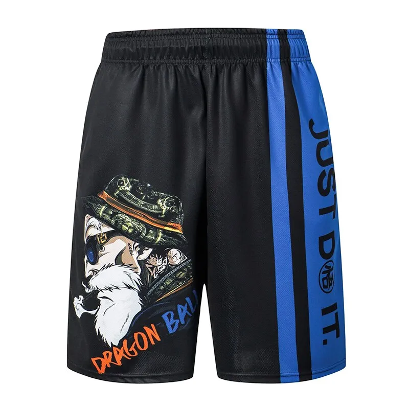 2019 New Dragon Ball Loose Sport Shorts Men Cool Summer Basketball Short Pants Hot Sale Sweatpants No belt