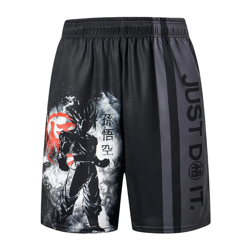 2019 New Dragon Ball Loose Sport Shorts Men Cool Summer Basketball Short Pants Hot Sale Sweatpants No belt