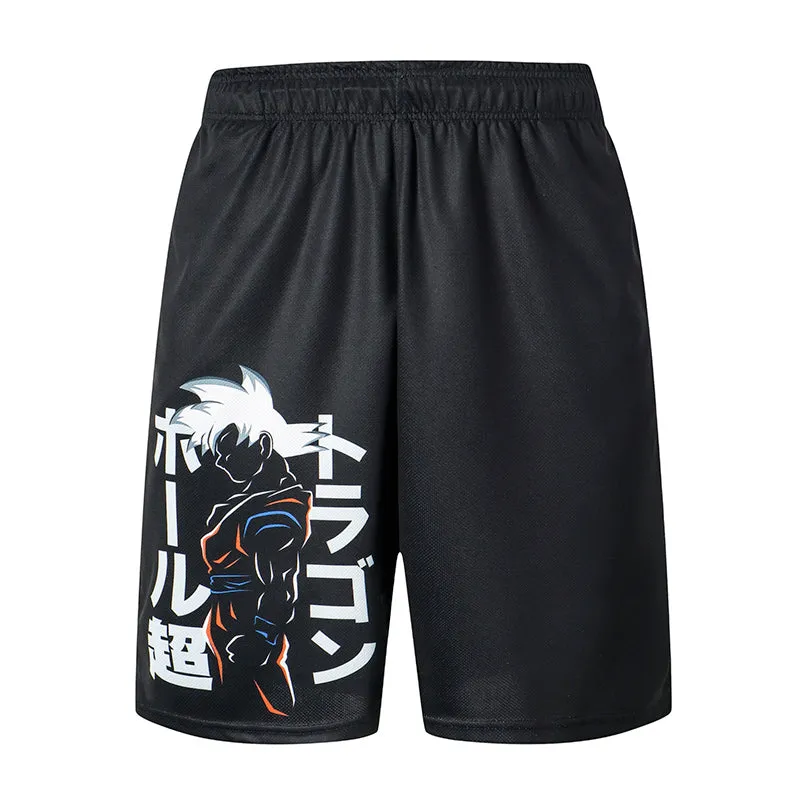 2019 New Dragon Ball Loose Sport Shorts Men Cool Summer Basketball Short Pants Hot Sale Sweatpants No belt