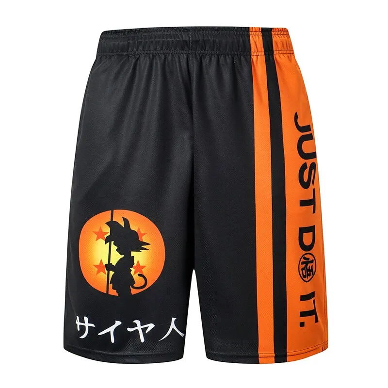 2019 New Dragon Ball Loose Sport Shorts Men Cool Summer Basketball Short Pants Hot Sale Sweatpants No belt