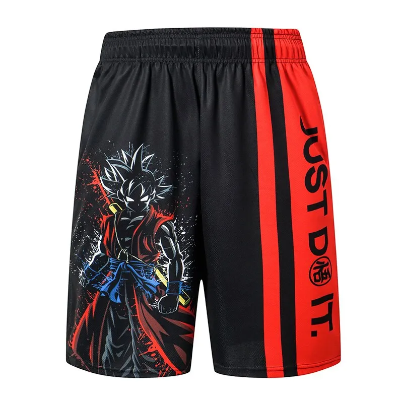 2019 New Dragon Ball Loose Sport Shorts Men Cool Summer Basketball Short Pants Hot Sale Sweatpants No belt