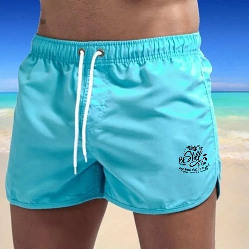 2022 New Men's Shorts Letter Printed Beach Boardshorts Surfing Pants Summer Swimwear Male Jogging Exercise Swimming Sweatpants