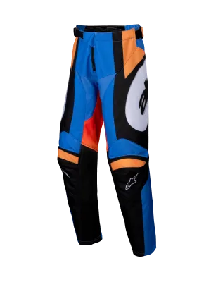 2025 Alpinestars Youth Racer Melt Pant Orange Blue