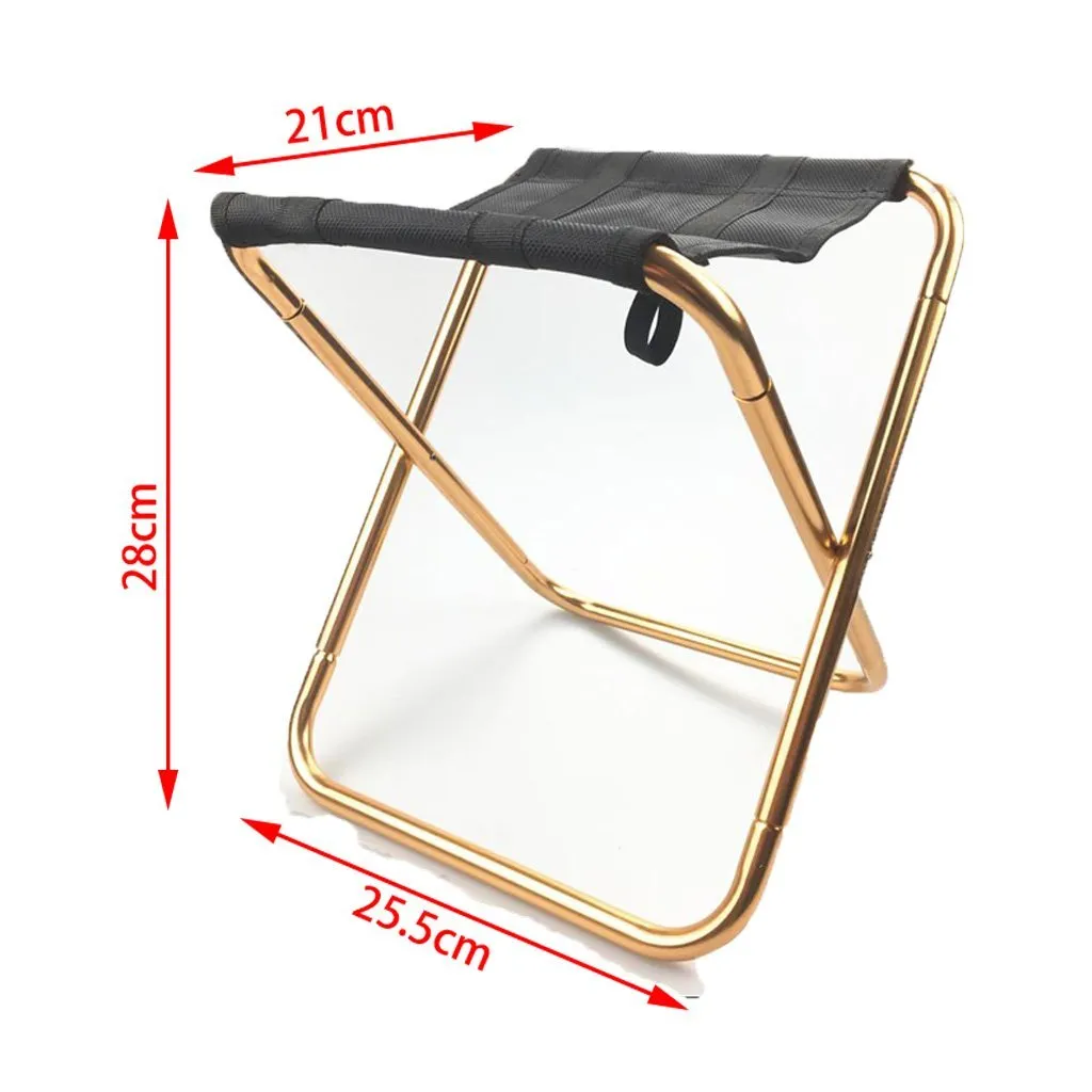 Aluminum Camping Stool Portable Folding Sports Travel Camp Fishing Chair Outdoor