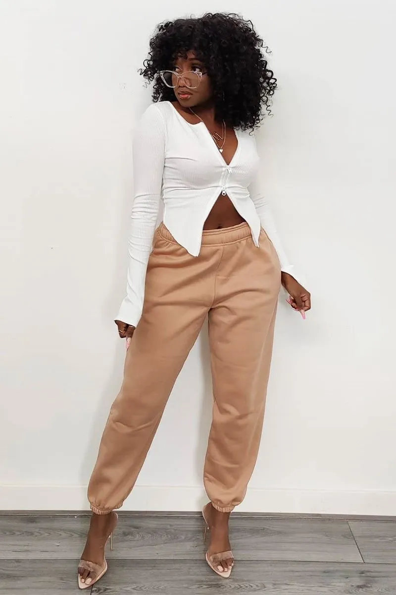 Camel Oversized Joggers - Erica