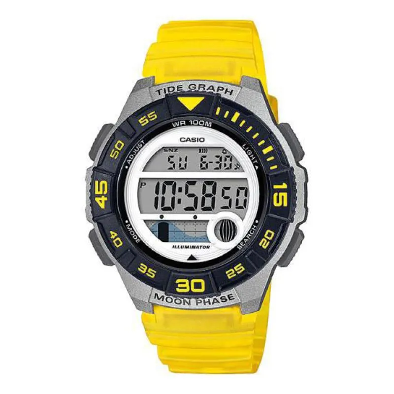 Casio Ladies' Sports Yellow Resin Band Watch LWS1100H-9A LWS-1100H-9A