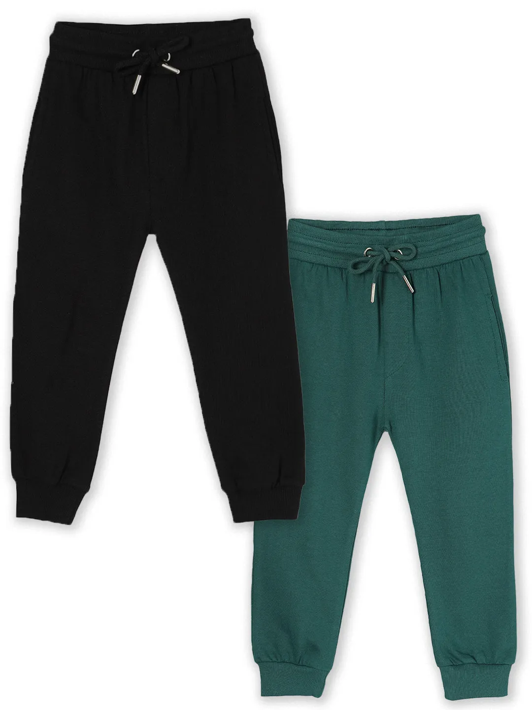 Combo of 2 Winter Sweatpants- Black & Bottle Green