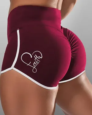 High Waisted Butt Lifting Scrunch Booty Yoga Shorts