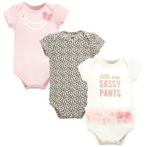 Hudson Baby Cotton Bodysuits, Miss Sassy Pants