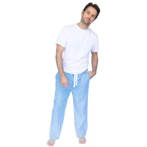 Men's Hepburn Gingham Light Blue Pj Pants