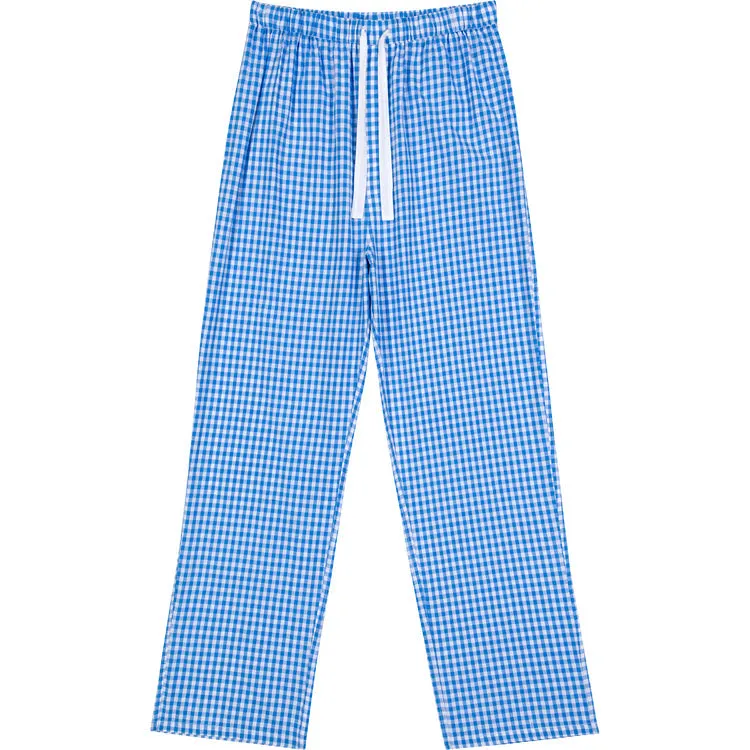 Men's Hepburn Gingham Light Blue Pj Pants