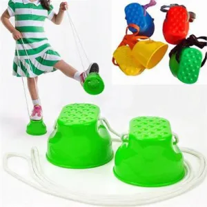 Outdoor Plastic Balance Training Equipment Smile Jumping Stilts for Children Kids Walker Toy Monster Feet Fun Toys Gift For Kids