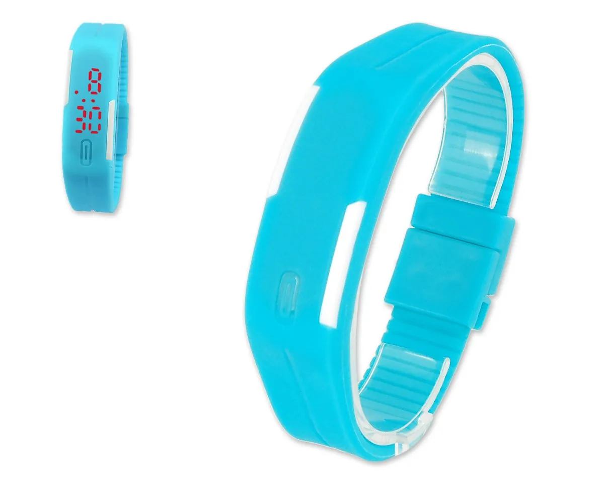 Silicone Digital LED Wrist Sport Watches for Women and Men