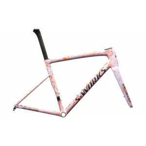 SPECIALIZED Sworks Tarmac SL8 2024 Road Frameset - SATIN POWDER INDIGO / AMBER GLOW STRATA / OBSIDIAN