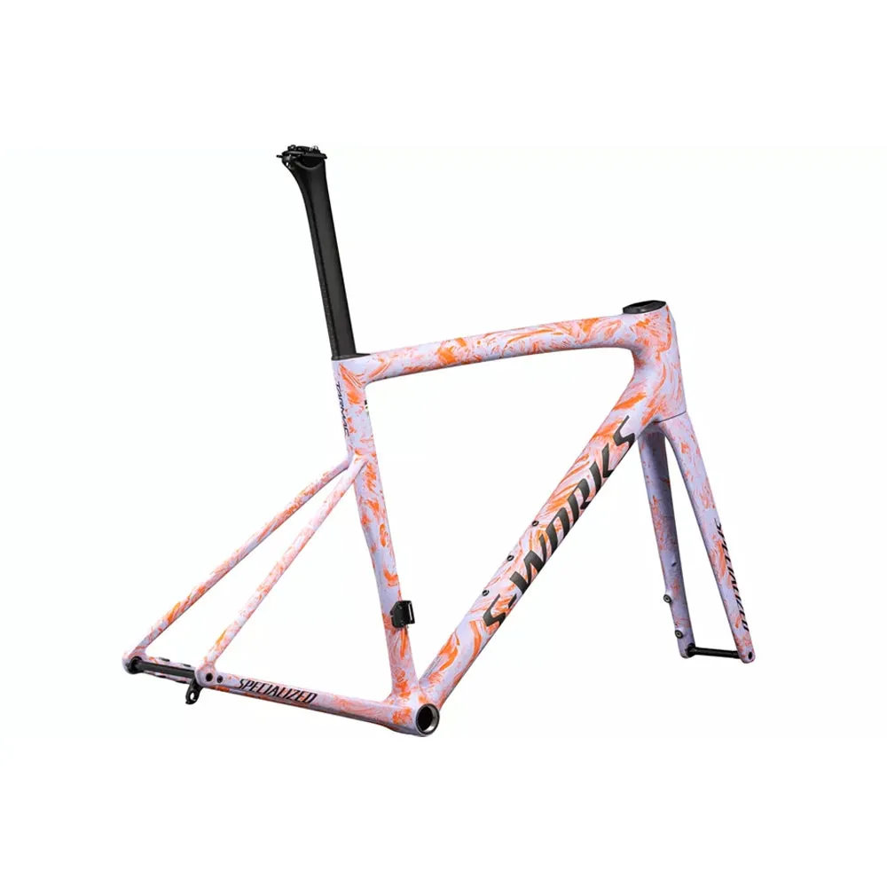 SPECIALIZED Sworks Tarmac SL8 2024 Road Frameset - SATIN POWDER INDIGO / AMBER GLOW STRATA / OBSIDIAN