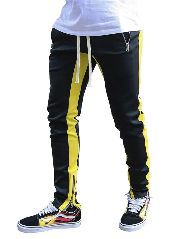 Stylish Two-tone Sports Jogging Pants for Men with Zipper Pockets - SF1133