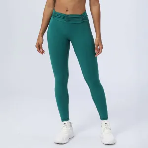 Women's Pleated Thigh Sports Yoga Pants