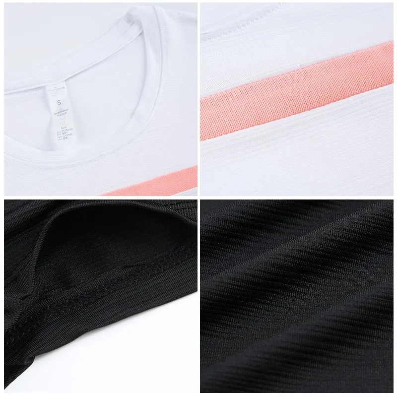Women's Sportswear Yoga Sets Jogging Clothes Gym Workout Fitness Training Sports T-Shirts Pants Loose Workout Bandage Tee